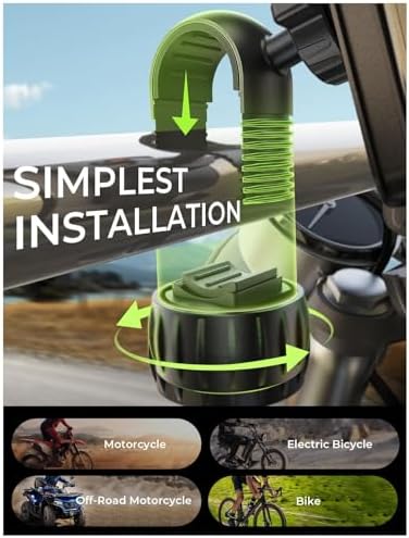 LISEN Bike Phone Holder for Bike Scooter Ebike Bicycle Motorcycle, Orange - Image 3