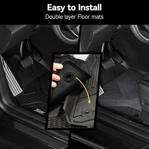 3W 9PCS Floor Mats for Tesla Model Y Juniper 2025 2026 Star Trails Carpets - Image 3