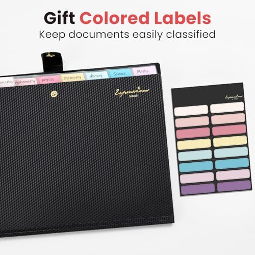 Sooez Accordion File Organizer 8 Pocket, Expanding File Folder with Labels - Image 5