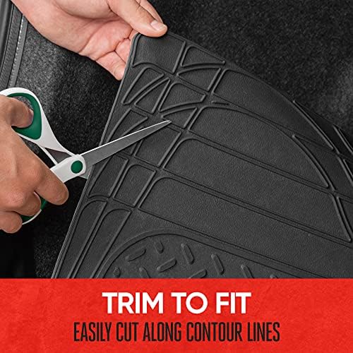 Motor Trend FlexTough SUV Cargo Liner & Car Trunk Mat - Universal Trim-To-Fit All Weather Cargo Mats for Back of SUV - SUV Trunk Mat & Trunk Liner Floor Mat Cargo Cover - Trunk Cover 47.5"in x 32.2"in - Image 4