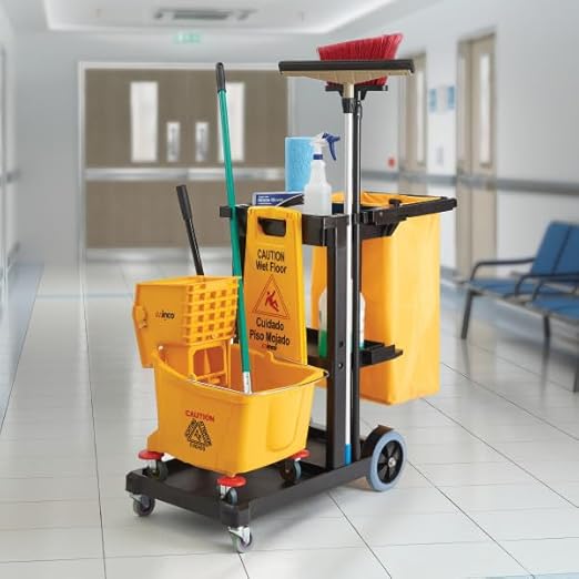 Winco PJC-4538 Heavy-Duty Janitor Cleaning Cart - Image 7