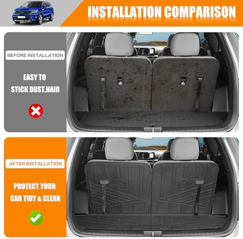 Cargo Mat Compatible with 2021-2025 Kia Sorento Cargo Liner Backrest Liner Seatback Protector for 2024 Kia Sorento Accessories(21-25 Sorento) - Image 2