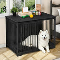 Hzuaneri 46.9" XXL Dog Crate Furniture Indoor Dog Kennel with Barn Door by Hzuaneri