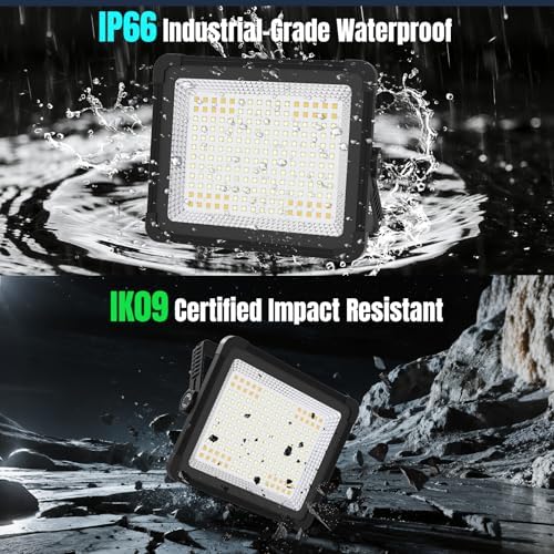 600W Solar LED Work Light 52000LM Portable Rechargeable Magnetic Work Light - Image 6