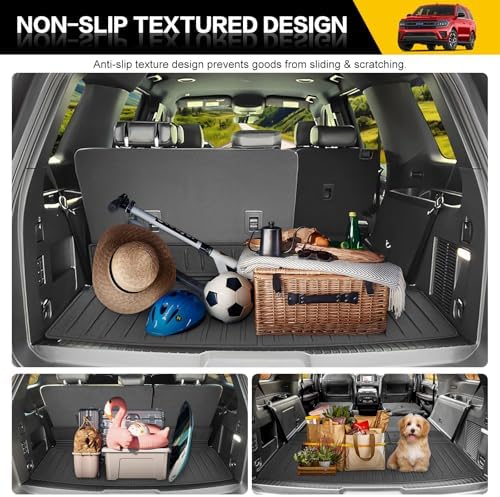 Rear Cargo Mat for 2018-2024 Ford Expedition/Lincoln Navigator Trunk Mat(Not for Max or L Models), All Weather Cargo Liner for 18-24 Expedition/Navigator Accessories - Image 6