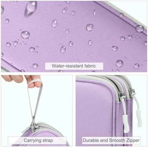 FYY Electronic Organizer, Travel Tech Pouch Bag, Large, Light Purple - Image 4