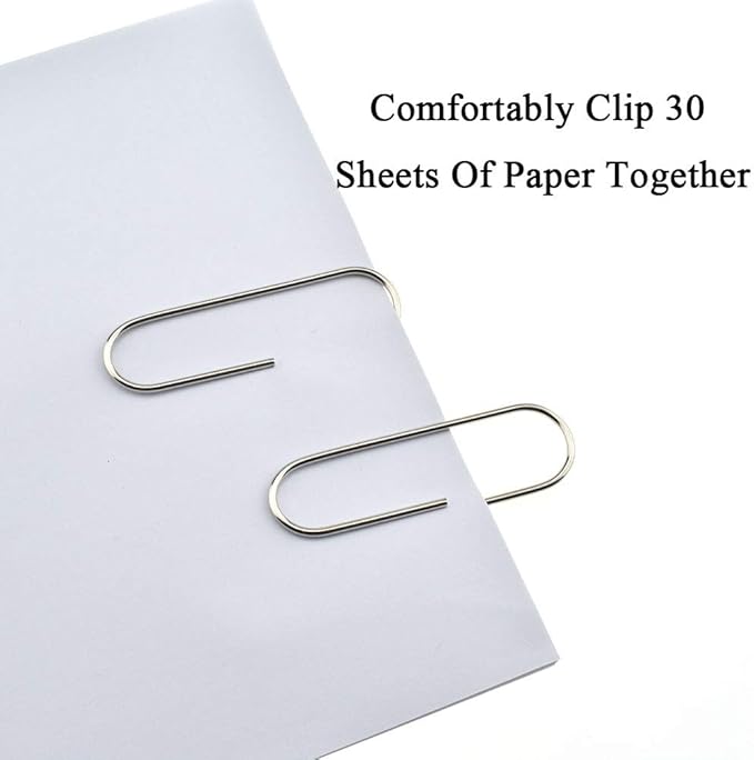 HAHIYO Paper Clips Sturdy 4 inches Length 14 Pack Paperclips Heavy Duty Tight - Image 5