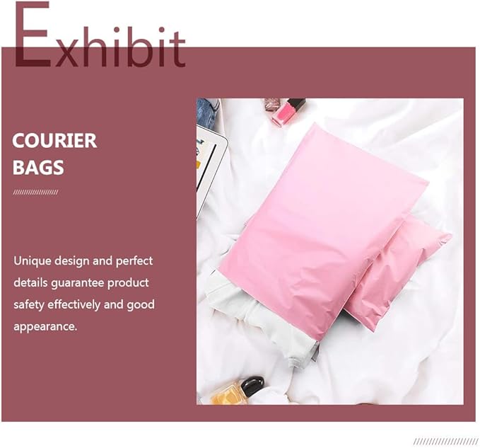 50 Pack Pink Poly Mailers, 10. 2x6. 7 Inches Plastic Self-adhesive Shipping Bags - Image 5