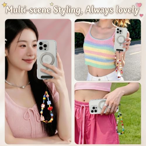 Y2K Phone Charm Wrist Strap Cute Multicolor Beaded Aesthetic Camera Lanyard - Image 6