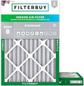 Filterbuy 12x16x2 Air Filter MERV 8 Dust & Allergy Defense (2-Pack) by Filterbuy