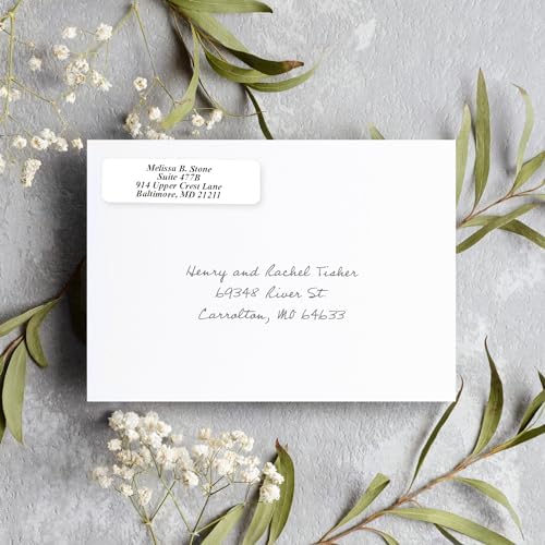 White Personalized Return Address Labels Without Dispenser - Roll of 500 Custom Stickers - Image 3