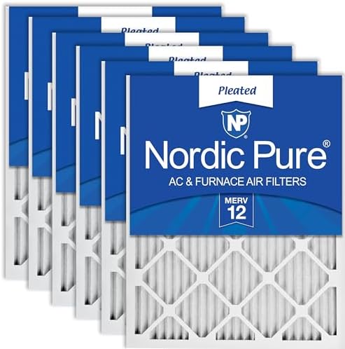 Nordic Pure 18x20x1 Pleated MERV 12 Air Filters 6 Pack by NordicPure