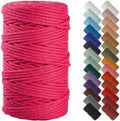 NOANTA Hot Pink Macrame Cord 4mm x 109yards, Cotton Rope Macrame Yarn by NOANTA