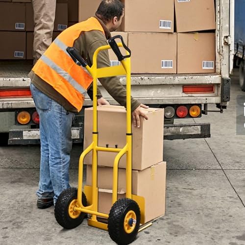 Stanley Steel Folding Hand Truck-120KG, Yellow, SXWTD-FT520 - Image 2