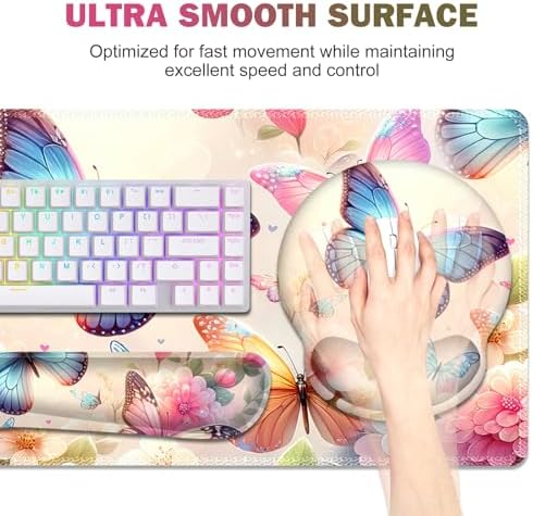Gaming Mouse Pad, Large Desk Mat, 4in1 XXL Mousepad Cute Desk Pad Protector - Image 5