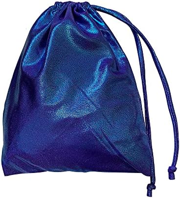 LIL'FOX 8"x10" Drawstring Gymnastics SMALL GRIP BAG 26x20cm - Lightweight Bag for Personal Equipment - Shiny Foil Rhinestones - Image 3