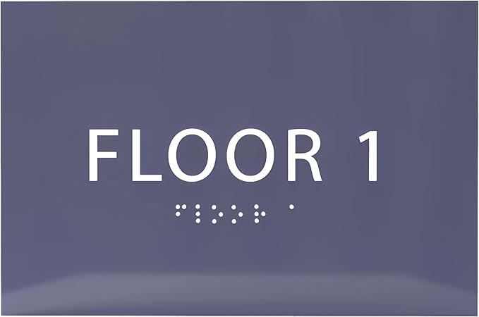6" X4" Floor 1 Sign by ADACentralSigns