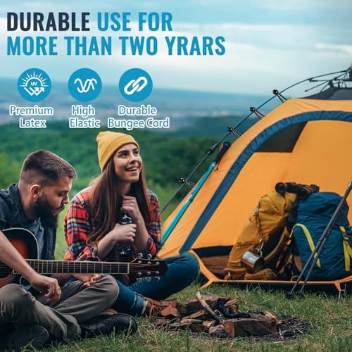 100 Pack Ball Bungee Cords 4 Inch, Heavy Duty Bungee Cord with Balls Canopy Tarp Tie Downs Bungee Balls for Camping, Shelter,Cargo,Tent Poles UV Resistant - Image 5