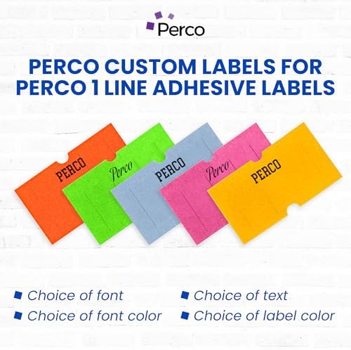 Custom Price and Date Labels - 8,000 Price Marking Labels for Perco Lite, X, Plus and Perco Pro 1 Line Guns - Choose Color, Font and Imprint - 8 Rolls, 1 Sleeve - Made in USA - Image 2