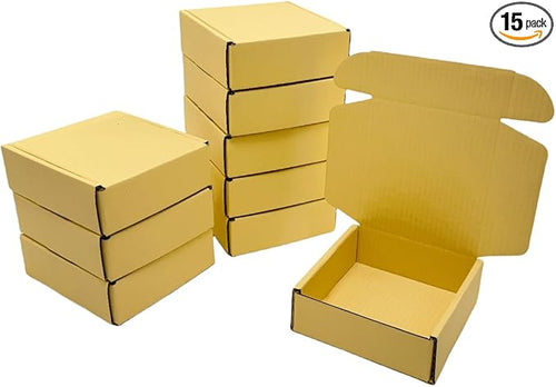 15 Pcs 4.7 x 4.7 x 1.6 Inches Mini Size Corrugated Cardboard Gift Boxes by Unknown