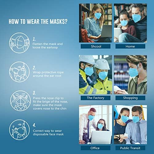 WWDOLL KN95 Face Mask 25 Pack, 5-Layers Breathable Disposable KN95 Masks - Image 6