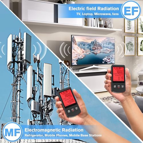 COLOR TREE EMF Meter Rechargeable Electromagnetic Field Upgrated 3-in-1 Radiation Detector Handheld Digital LCD Temperature Measure - Tester for Home Inspections - Outdoor and Ghost Hunting - Image 2