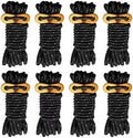 Smithok 8 Pack 4mm Guy Lines Ultralight Tent Cords with Aluminum Adjuster Tensioner Outdoor Camping Guylines Ropes for Tent Tarp,Camping,Hiking Backpacking (Black) by Smithok