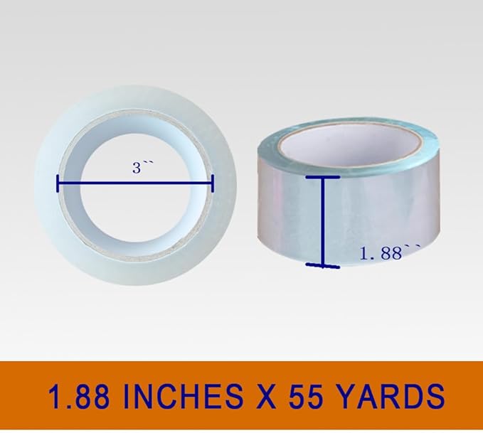 Clear Packing Tape with Dispenser – 6 Rolls, Heavy Duty Packaging Tape - Image 2