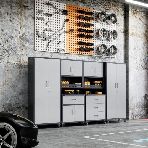6-Piece Garage Storage Cabinets System Heavy Duty Workshop Set - Image 3
