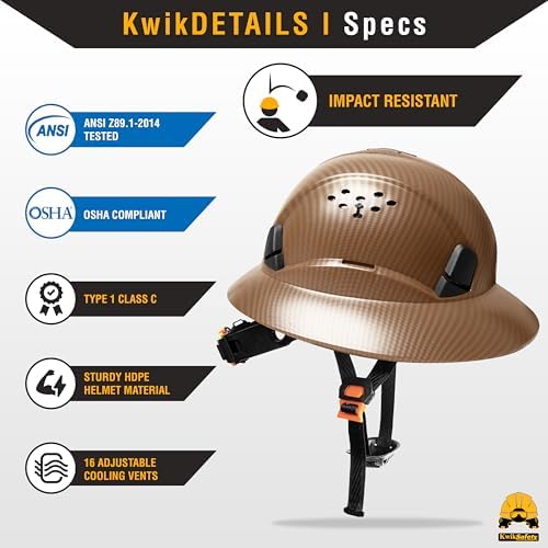KwikSafety - Charlotte, NC - Hard Hats [Full Brim, Cap Style, Climbing Style] Type 1, Class C ANSI OSHA - Image 4