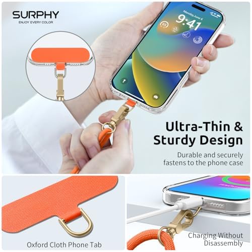 SURPHY Phone Lanyard Crossbody, Phone Strap Crossbody with 2 Tether Tabs - Image 4