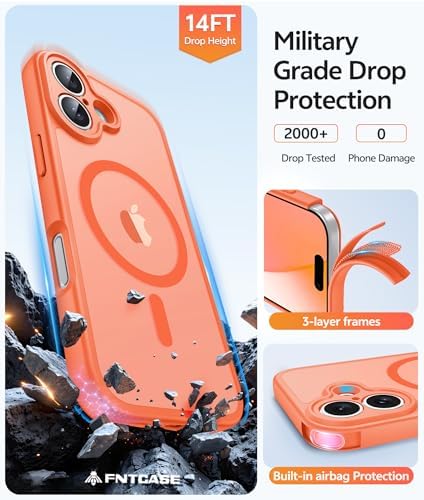 FNTCASE for iPhone 17 Case, Compatible with Magsafe, Glass Screen Protector - Image 5