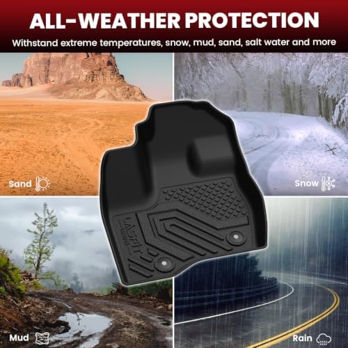 LASFIT Floor Mats for Ford Explorer 2011-2014 7 Bench Seat with Cargo Liner - Image 5