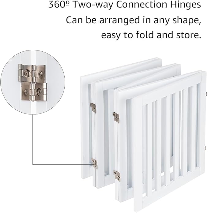 unipaws 120" Extra Wide Pet Gate, Free Standing Dog Gate - Image 6