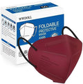 WWDOLL KN95 Face Mask 50 Pack, 5-Layers Breathable KN95 Masks, Red by WWDOLL