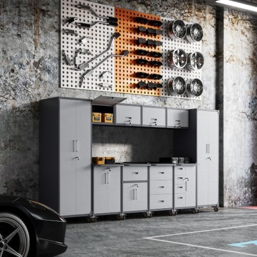 10-Piece Garage Storage Cabinets System Heavy Duty Workshop Set - Image 3