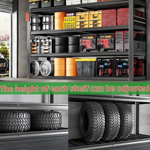 30" Deep Garage Shelving Unit, 55" W x 30" D x 72" H, Heavy Duty Garage Storage Shelves, 5 Tier Industrial Adjustable Shelves for Basement, Commercial Shelving - Image 5