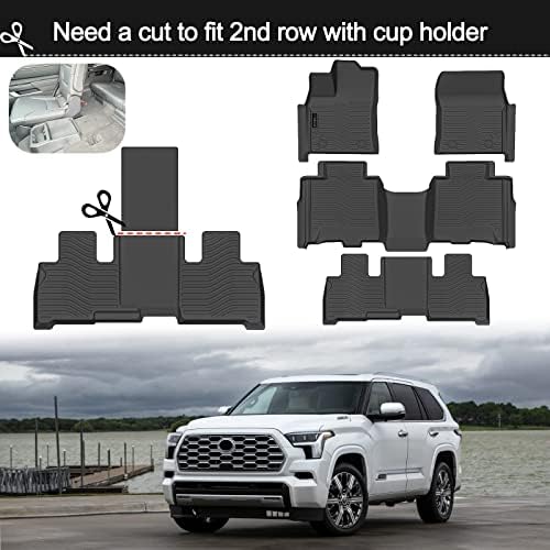 AUXKO All Weather Floor Mats for Toyota Sequoia 2026-2023 - Image 3