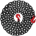 3/8" X 20' Grade 80 Transport Binder Chain - 7,100 LBS WLL - Clevis Grab Hook, Tie-Down, Towing by Falcon+Cargo