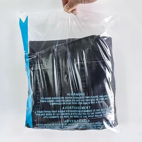 POLYSELLS Bundle Poly Bags Combo Pack of 400 (100pcs Each) -6X9", 8X10", 9X12", 11X14" Self Seal Clear Plastic Bags With Suffocation Warning - Image 7