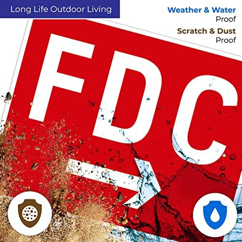 FDC Right Arrow Sign, Red Background, - Image 5