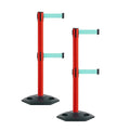 Montour Line MSR630D Set of 2 Retractable Belt Barrier Stanchion, Heavy-Duty by Montour+Line