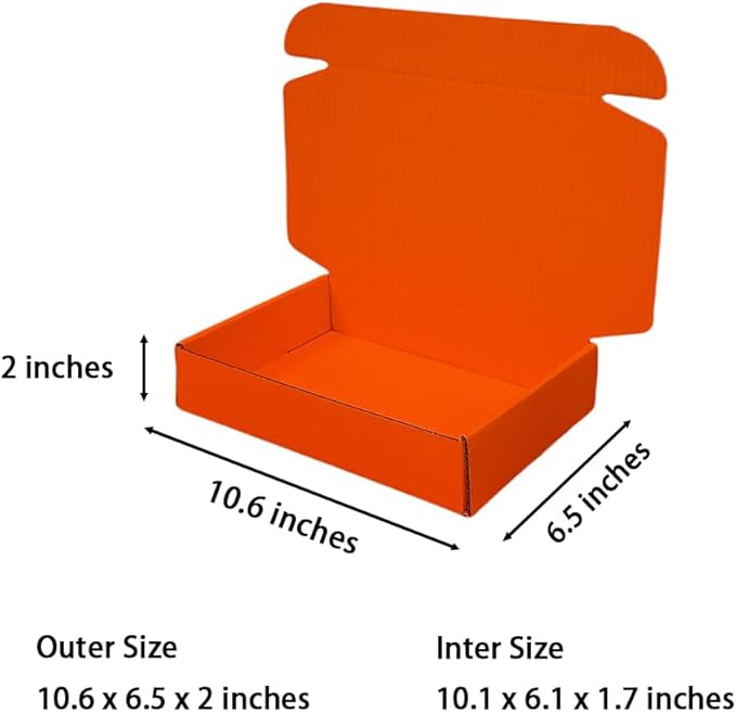 50 Pcs 10.6 x 6.5 x 2 inches Shipping Boxes - Image 2