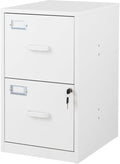 2 Drawer File Cabinet with Lock Vertical Filing Storage Office Home Steel by BYNSOE