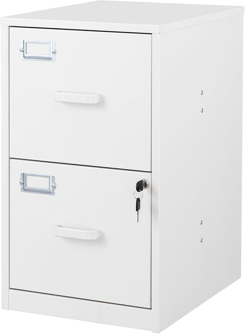 2 Drawer File Cabinet with Lock Vertical Filing Storage Office Home Steel by BYNSOE