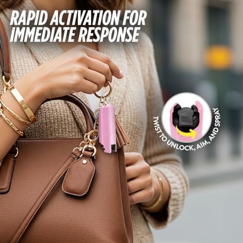 Guard Dog Security Quick Action Pepper Spray Self Defense Keychain, Maximum Strength 1.44 MC, OC Spray, 16-Foot Range, Twist-Lock Safety, Belt Clip for Easy Carry for Women and Men, Made in USA - Image 6