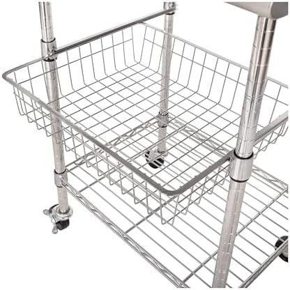 Stainless-Steel Commercial-Grade NSF-Certified Prep Table Cart, 24"W x 20"D - Image 4