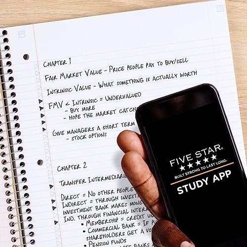 Five Star Spiral Notebook Plus Study App, 1 Subject, College Ruled Paper, 100 Sheets, 8-1/2" x 11", Fire Red (72053) - Image 2