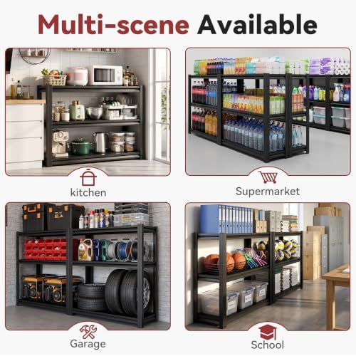 SAWJEC 39" H x 48" W x 18" D Heavy Duty Garage Storage Shelves - Image 6