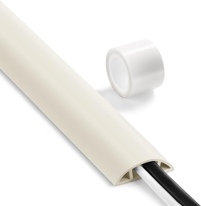 Floor Cable Cover 3ft Beige, LZEOY Cord Covers by LZEOY